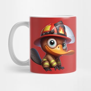 Cute Platypus Firefighter Mug